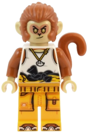 LEGO Monkey King - White Tank Top, Bright Light Orange Racing Suit minifigure