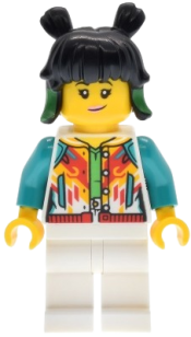 LEGO Mei - White Jacket with Buttons, White Legs set