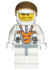 LEGO Mars Mission Astronaut with Helmet and Orange Sunglasses on Forehead, Stubble minifigure