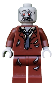 LEGO Zombie, Reddish Brown Suit minifigure