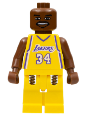 LEGO NBA Shaquille O'Neal, Los Angeles Lakers #34 (Home Uniform) minifigure