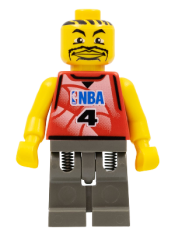 LEGO NBA Player, Number 4 with Dark Gray Legs minifigure