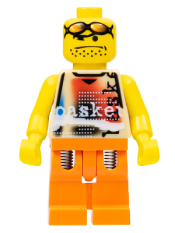 LEGO Basketball Street Player, Tan Torso and Orange Legs minifigure