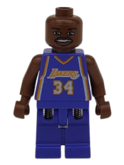 LEGO NBA Shaquille O'Neal, Los Angeles Lakers #34 (Road Uniform) minifigure