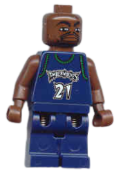 LEGO NBA Kevin Garnett, Minnesota Timberwolves #21 (Dark Blue Uniform) minifigure