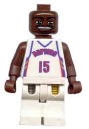 LEGO NBA Vince Carter, Toronto Raptors #15 (White Uniform) minifigure