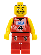 LEGO NBA Player, Number 4 with Red Legs minifigure