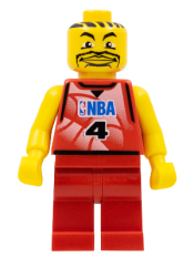 LEGO NBA Player, Number 4 with Red Non-Spring Legs minifigure