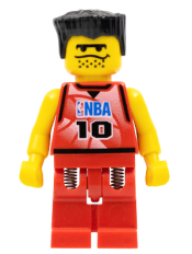 LEGO NBA Player, Number 10 with Red Legs minifigure