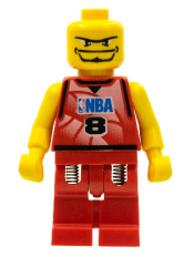 LEGO NBA Player, Number 8 without Hair minifigure