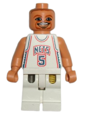 LEGO NBA Jason Kidd, New Jersey Nets #5 (White Uniform) minifigure