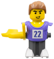 LEGO McDonald's Sports Lilac Basketball Player with Stickers minifigure