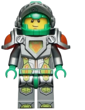 LEGO Aaron - Flat Silver Visor, 2 Clips on Back minifigure
