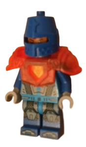 LEGO Nexo Knight Soldier - Trans-Neon Orange Armor, Blue Helmet With Eye Slit, Clip on Back minifigure