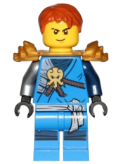 LEGO Jay (Honor Robe) - Day of the Departed, Hair and Pearl Gold Shoulder Armor set