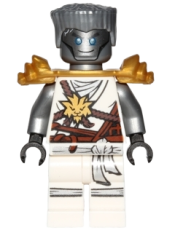 LEGO Zane (Honor Robe) - Day of the Departed, Hair and Pearl Gold Shoulder Armor set