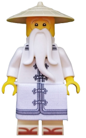 LEGO Sensei Wu - The LEGO Ninjago Movie, White Robe, Zori Sandals set