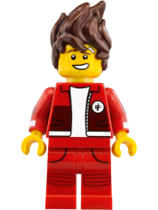 LEGO Kai - The LEGO Ninjago Movie, Hair, Red Legs and Jacket, Bandage on Forehead set