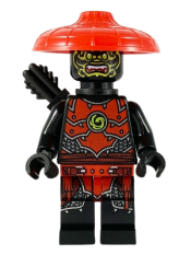 LEGO Stone Army Scout, Yellow Face, Black Quiver set
