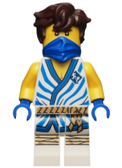 LEGO Jay - Legacy, White Tunic with Blue Trim and Stripes set