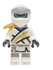 LEGO Zane - Legacy, Pearl Gold Armor Shoulder Pad, Flat Silver Head set