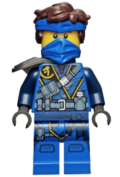 LEGO Jay - The Island, Mask and Hair with Bandana, Shoulder Pad set