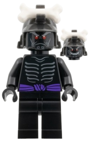 LEGO Lord Garmadon - Legacy, Pearl Dark Gray Helmet, No Leg Print set