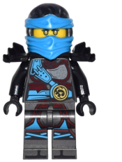 LEGO Nya - Hands of Time, Black Shoulder, Dual Sided Head minifigure