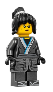 LEGO Nya - The LEGO Ninjago Movie, Cloth Armor Skirt, Hair, Crooked Smile / Scowl minifigure