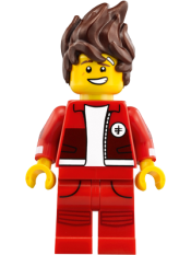 LEGO Kai - The LEGO Ninjago Movie, Hair, Red Legs and Jacket, Bandage on Forehead minifigure