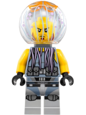 LEGO Jelly - Dark Red Beard, Dark Bluish Gray Neck Bracket, Trans-Medium Blue Round Plate minifigure