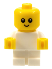 LEGO Baby - White Body with Yellow Hands, Head with Neck minifigure
