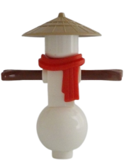 LEGO Snowman - Red Scarf, Conical Hat minifigure