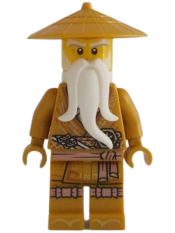 LEGO Wu Sensei - Pearl Gold Robe, White Beard minifigure