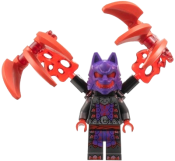 LEGO Wolf Mask Warrior - Dark Purple and Red Mask, Energy Claws (71820, 71822) minifigure