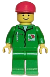 LEGO Octan - Green Jacket with Pen, Green Legs, Red Cap minifigure