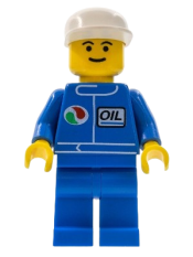 LEGO Octan - Blue Oil, Blue Legs, White Cap minifigure