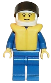 LEGO Octan - Blue Oil, Blue Legs, White Helmet, Black Visor, Life Jacket minifigure