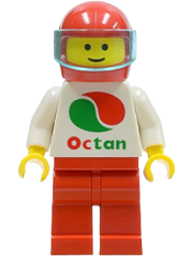 LEGO Octan - White Logo, Red Legs, Red Helmet, Trans-Light Blue Visor minifigure