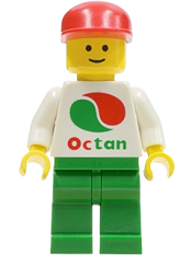 LEGO Octan - White Logo, Green Legs, Red Cap minifigure