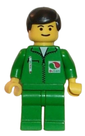 LEGO Octan - Green Jacket with Pen, Green Legs, Black Male Hair minifigure