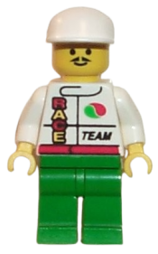 LEGO Octan - Race Team, Green Legs, White Cap minifigure