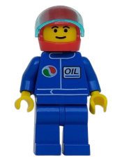 LEGO Octan - Blue Oil, Blue Legs, Red Helmet, Trans-Light Blue Visor minifigure