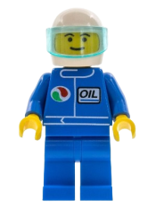 LEGO Octan - Blue Oil, Blue Legs, White Helmet, Trans-Light Blue Visor minifigure