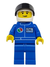 LEGO Octan - Blue Oil, Blue Legs, White Helmet, Black Visor minifigure