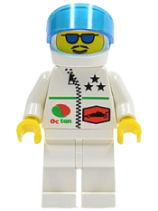 LEGO Octan - Stars, White Legs, White Helmet, Trans-Dark Blue Visor minifigure