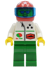 LEGO Octan - Stars, Green Legs, Red Helmet 7 White Stars, Trans-Dark Blue Visor minifigure