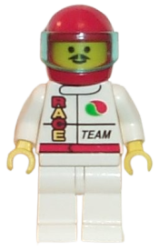 LEGO Octan - Race Team, White Legs, Red Helmet, Trans-Light Blue Visor minifigure