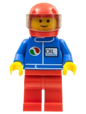 LEGO Octan - Blue Oil, Red Legs, Red Helmet, Trans-Black Visor minifigure