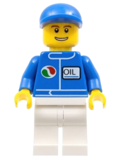 LEGO Octan - Blue Oil, White Legs, Blue Short Bill Cap minifigure